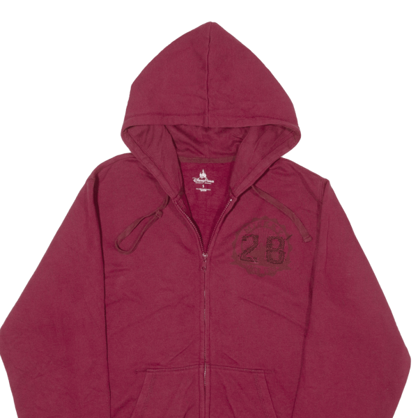 DISNEY Mickey Mouse Mens Maroon Hoodie Full Zip S Online Hot Sale