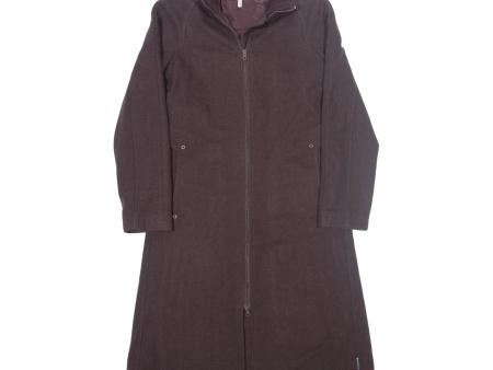 ARMANI JEANS Womens Trench Coat Purple Wool UK 12 on Sale