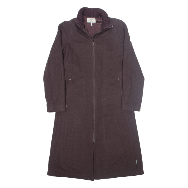 ARMANI JEANS Womens Trench Coat Purple Wool UK 12 on Sale