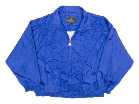 CASUAL ISLE Mens Shell Jacket Blue 90s 2XL For Cheap