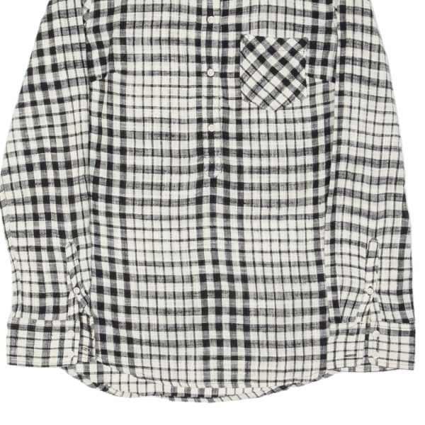 MERONA Pullover Womens Shirt White Check Long Sleeve S Online Sale