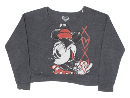 DISNEY Minnie Mouse Womens Sweatshirt Grey M Online now