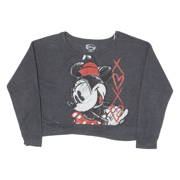 DISNEY Minnie Mouse Womens Sweatshirt Grey M Online now