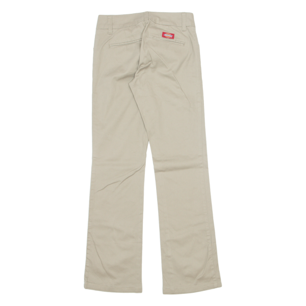 DICKIES Workwear Womens Trousers Beige Slim Bootcut W24 L29 Hot on Sale