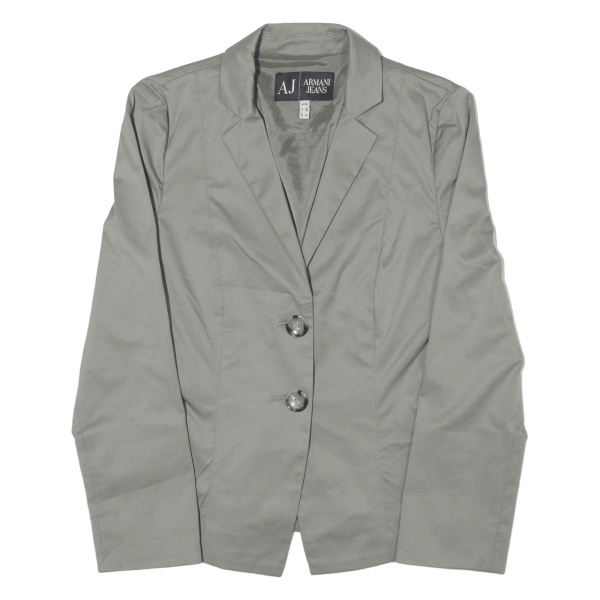 ARMANI JEANS Womens Blazer Jacket Grey XS Online Hot Sale