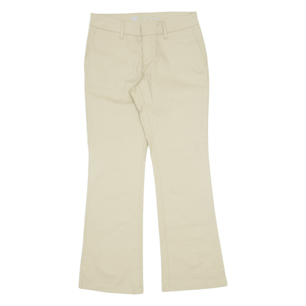 DICKIES Workwear Womens Trousers Beige Slim Bootcut W28 L30 Fashion