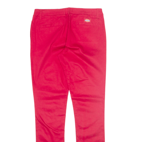 DICKIES Workwear Womens Trousers Red Slim Bootcut W30 L32 Online Sale