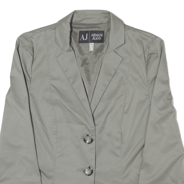 ARMANI JEANS Womens Blazer Jacket Grey XS Online Hot Sale