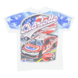 DELTA Charlotte Motor Speedway Mens Biker T-Shirt Cream USA M For Cheap