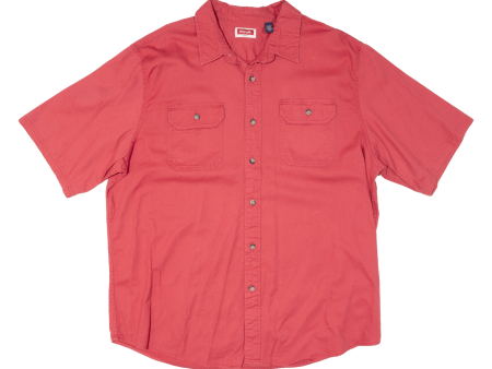 WRANGLER Mens Plain Shirt Red XL Online Sale