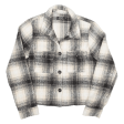 ONLY Cropped Womens Jacket Cream Wool Check M Online