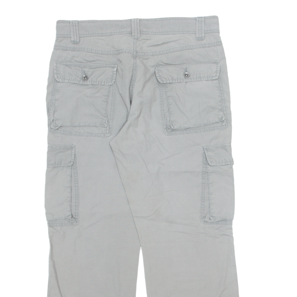 CLOCKHOUSE Cargo Mens Trousers Grey Regular Straight W35 L30 Online Hot Sale