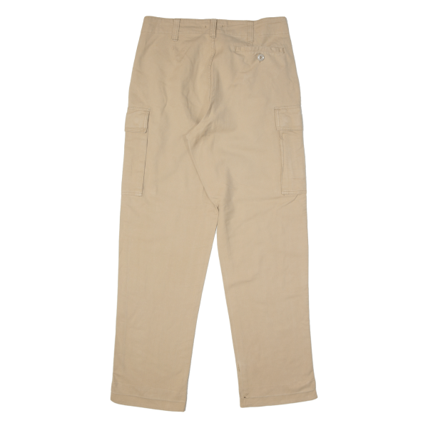 Cargo Mens Trousers Beige Regular Straight W34 L32 Online now