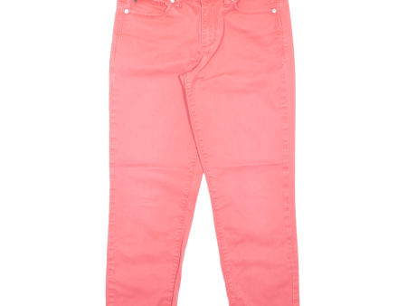 CALVIN KLEIN JEANS Crop Womens Trousers Pink Slim Skinny W31 L26 on Sale