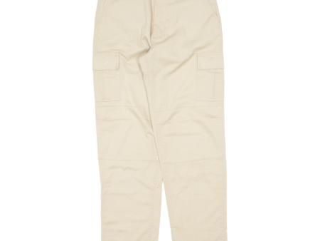 Cargo Womens Trousers Beige Regular Tapered W30 L31 Online now