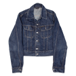 DKNY JEANS Womens Denim Jacket Blue S For Discount