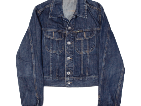 DKNY JEANS Womens Denim Jacket Blue S For Discount