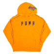 PUMA Relaxed Fit Floral Womens Orange Hoodie UK 12 For Cheap