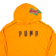 PUMA Relaxed Fit Floral Womens Orange Hoodie UK 12 For Cheap