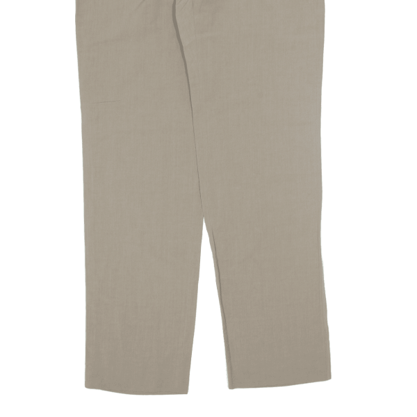 ARMANI COLLEZIONI Linen Blend Womens Trousers Beige Straight Linen W36 L34 Online Hot Sale