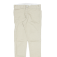 DICKIES Workwear Mens Trousers Beige Regular Skinny W30 L32 Sale