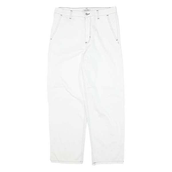 CARHARTT WIP Armanda Pant Womens Trousers White Relaxed Straight W28 L25 Sale