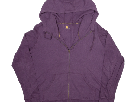 CARHARTT Lightweight Womens Purple Hoodie Full Zip 2XL on Sale