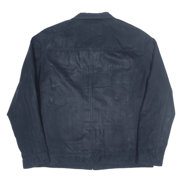 BUGATTI Suede Feel Mens Coach Jacket Blue L Online Hot Sale