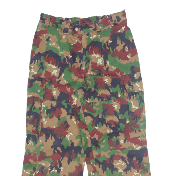 Camo Cargo Mens Trousers Brown Regular Wide-Leg W30 L26 Online Hot Sale