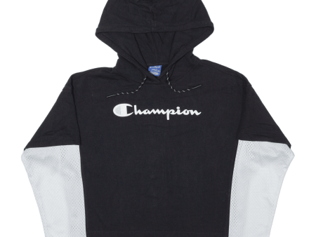 CHAMPION Crop Womens Black Hoodie S Discount