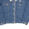 DISNEY True Blue Eeyore Womens Sherpa Lined Denim Jacket Blue XL on Sale