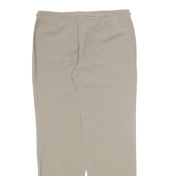 ARMANI COLLEZIONI Linen Blend Womens Trousers Beige Straight Linen W36 L34 Online Hot Sale