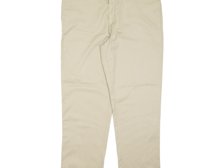 DICKIES 874 Flex Workwear Mens Trousers Beige Slim Straight W42 L32 Fashion