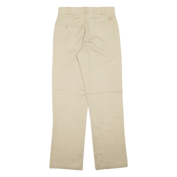 DICKIES Workwear Mens Trousers Beige Slim Straight W29 L32 Hot on Sale