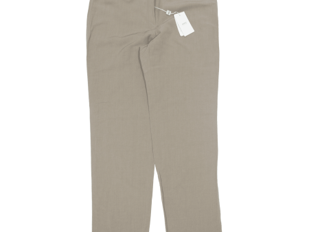 ARMANI COLLEZIONI Linen Blend Womens Trousers Beige Straight Linen W36 L34 Online Hot Sale