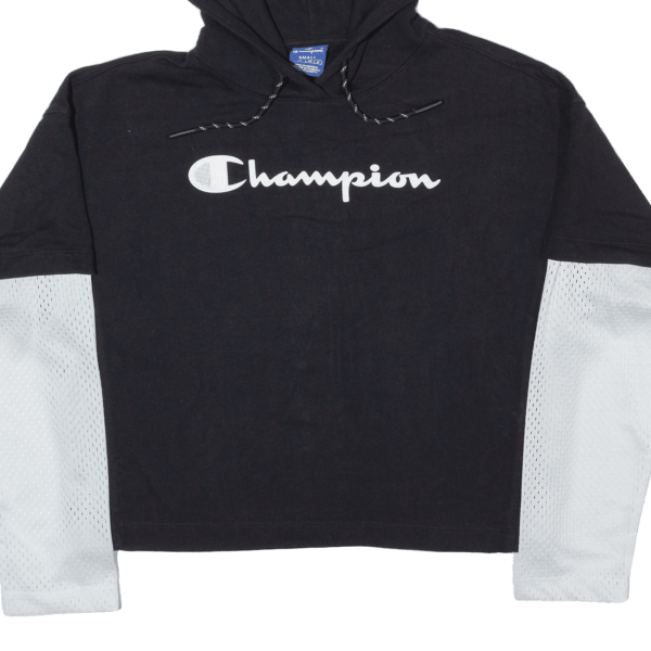 CHAMPION Crop Womens Black Hoodie S Discount