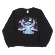 DISNEY Stitch Mens Sweatshirt Black XL Sale