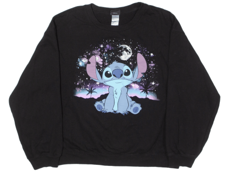 DISNEY Stitch Mens Sweatshirt Black XL Sale