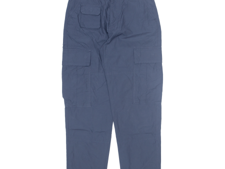 AIGLE Cargo Womens Trousers Blue Relaxed Straight W30 L30 For Discount