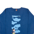 DISNEY Mickey Mouse Womens Sweatshirt Blue L For Sale