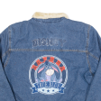 DISNEY True Blue Eeyore Womens Sherpa Lined Denim Jacket Blue XL on Sale