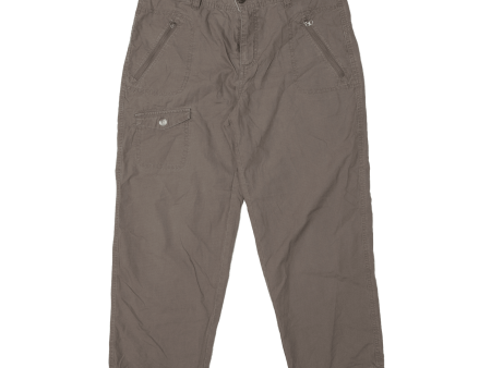 COLUMBIA Outdoor Cropped Womens Trousers Brown Regular Straight W30 L24 Cheap