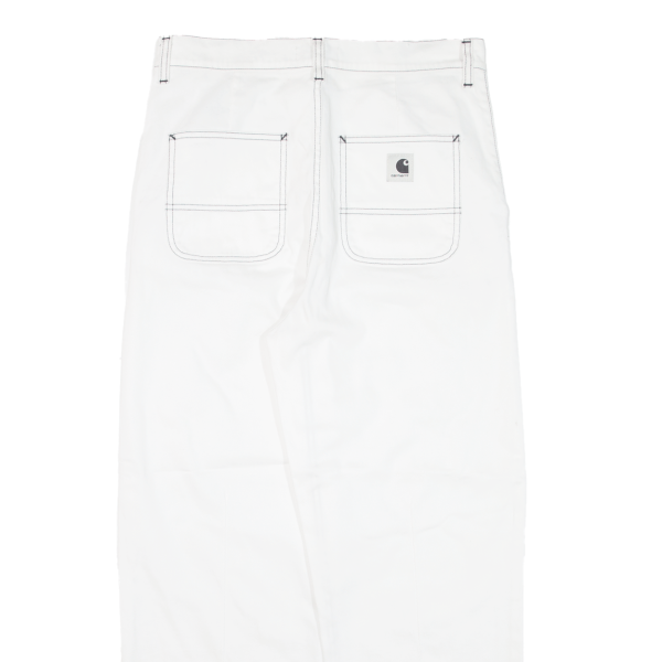 CARHARTT WIP Armanda Pant Womens Trousers White Relaxed Straight W28 L25 Sale