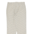 Check Chino Womens Trousers Cream Regular Straight 90s W32 L30 on Sale