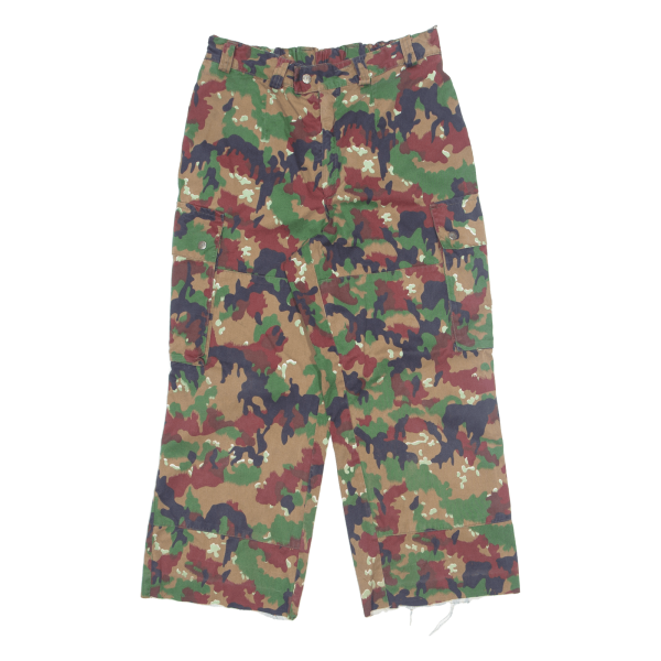 Camo Cargo Mens Trousers Brown Regular Wide-Leg W30 L26 Online Hot Sale