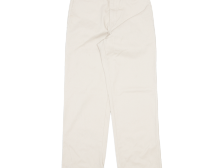 DICKIES Crop Workwear Womens Trousers Beige Regular Straight W28 L29 Online now