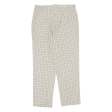 Check Chino Womens Trousers Cream Regular Straight 90s W32 L30 on Sale