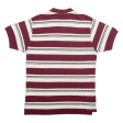 DIESEL Boys Polo Shirt Red Striped XL Sale