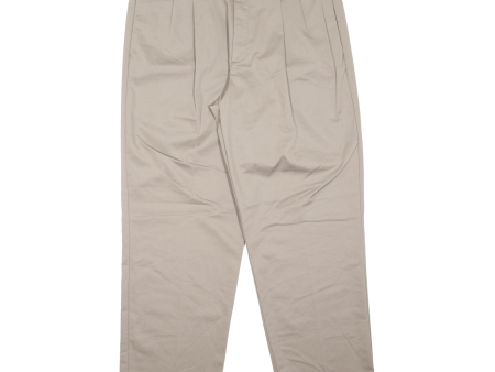 DOCKERS Khaki Mens Trousers Grey Regular Straight W36 L30 Online Sale