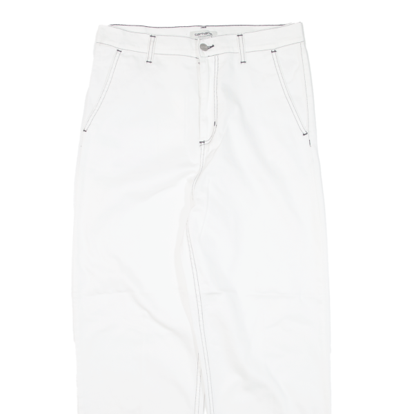 CARHARTT WIP Armanda Pant Womens Trousers White Relaxed Straight W28 L25 Sale